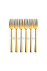 Kitchen Design Lab Parlak Gold Yemek Çatal Seti 6 Adet