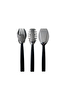 Kitchen Design Lab Gümüş Siyah Paslanmaz Çelik Makarna Salata Pasta Maşası Seti
