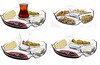 Paşabahçe 4'li Cam Kahvaltılık - Çerezlik Sunum Tabağı 25.2 CM