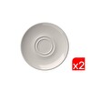 Tabak Evi Porselen Lona Fincan Tabağı 16 CM Taban Çapı 4 CM - 2'li