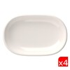 Tabak Evi Porselen Magnus 18x11x2.50 CM 4'lü Oval Kayık Tabak