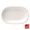 Tabak Evi Porselen Magnus 23x15x3 CM 2'li Oval Kayık Tabak