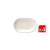 Tabak Evi Porselen Magnus 13.50x8.50x2.50 CM 4'lü Oval Kayık Tabak
