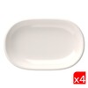 Tabak Evi Porselen Magnus 23x15x3 CM 4'lü Oval Kayık Tabak