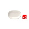 Tabak Evi Porselen Magnus 13.50x8.50x2.50 CM 6'lı Oval Kayık Tabak