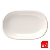 Tabak Evi Porselen Magnus Oval Kayık Tabak 27.50x17.50x3 CM 4'lü