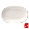 Tabak Evi Porselen Magnus Oval Kayık Tabak 27.50x17.50x3 CM 6'lı