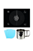 Kitchen Design Lab 45x65 CM Siyah Silikon Hamur Açma Matı, Çelik Un Eleği ve Hamur Şekillendirme Seti 3 Lü