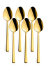 Kitchen Design Lab Parlak Gold Titanyum Kaplama Yemek Kaşık Seti - 6 Adet