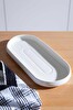 Acar SCT-21-0246 Bianco Perla Porselen Oval Kayık Tabak - 32 CM