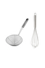 Kitchen Design Lab Çelik Metal Saplı 18 CM Kevgir Ve 35 CM Çırpıcı - 2 Adet Set