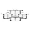 Jumbo Storey 3PLY 8 Parça İndüksiyon Tabanlı Çelik Tencere Seti