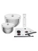 Zwilling Fresh & Save Bowls Vakumlu Başlangıç Seti Paslanmaz Çelik M/L 9 Parça