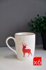 Tabak Evi Porselen Altın Yaldızlı Geyik Kulplu Mug Kupa 9 CM - 220 ML - 6 Parça