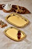 Cooker CKR3567 2'li Metal Oval Gold 49x30 CM Ve 37x23 CM Sunum Tepsisi