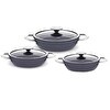 Fms GM5001 Gri Mercan 6 Parça Granit Omlet Set