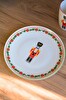 Tabak Evi Porselen Kurşun Asker Pasta Tabağı Yeşil Fileli 20.50 CM