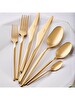 Jumbo Quartz Titanyum Gold 84 Parça 12 Kişilik Çatal Kaşık Bıçak Seti 5100