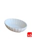 Kütahya Porselen Bone Luz BNLZF15OKS00  Oval Kayık Tabak Krem 14.5x10x3.5 CM - 6 Parça