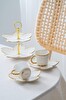 Acar Joyce Gold Standlı Mini Pasta Ve Kahve Fincan Takımı 5 Parça 2 Kişilik KAI-07648