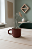 Mithra Life El Yapımı 260 ML Bordo Parlak Seramik Mug Çay Kahve Kupası MIT1303