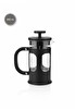 Arow 350 ML Borosilikat Cam French Press - Filtre Kahve ve Bitki Çayı Demleyici - Siyah