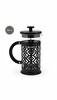 Arow 350 ML Borosilikat Cam French Press - Filtre Kahve ve Bitki Çayı Demleyici - Siyah  D-858