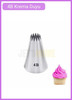 Jet's Home 4B Açık Yıldız Desen Krema Duyu Büyük Boy Pasta Duyu Paslanmaz Çelik Krema Torbası Ucu 2.5x1.2x3.8 cm