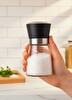 Jet's Home Pratik Polimer Kapaklı Modern Cam 13 CM Cam Baharat Değirmeni