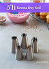 Jet's Home Büyük Boy Krema Duy Seti 5'li Paslanmaz Pasta Cupcake Kurabiye Duyu Çelik Süsleme Başlıkları Set-4