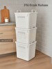 Jet's Home 3’lü Set Soğanlık Sepet Havalandırmalı Erzak Kutusu BPA Free Sebzelik Saklama Kutusu Beyaz 90 L