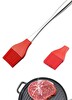 Jet's Home Yumurta Fırçası Mutfak Fırçası Paslanmaz Saplı Sos Fırçası Hamur Fırçası Silikon Kırmızı 31.5 CM
