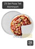 Jet's Home 2'li Set Pizza Tepsisi Alüminyum Pizza Teli Lahmacun Tepsisi 33 CM