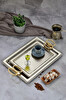 Cooker 2'li Metal Dikdörtgen Sunum Tepsisi 50x32 CM ve 44x25 CM