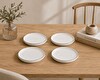 Kütahya Porselen Bone Desire 12 CM Platin Yaldızlı 4'lü Çay Tabağı