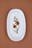 Tabak Evi Porselen Azelya Oval Kayık Tabak 15x8.5x2 CM Tekli