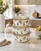 Acar Petit Fleur Collection Emaye 3'lü Saklama Kabı XAP-10439
