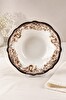 Porser Porselen Velour Brown Fulya Bowl Kase 26 CM Tekli
