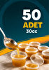 Mithra Life MIT1361 30 ML Sızdırmaz Mini Saklama Kabı Sosluk Buzluk Kabı 50 Adet