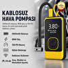 Hzl Store 4000mAh Kablosuz Dijital Göstergeli Taşınabilir Araç Lastik Şişirme Kompresörü Hava Pompası