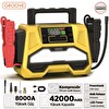Groove F05 42000 mAh 8000 A Akü Takviye Cihazı - Lastik Şişirme Kompresörlü Taşınabilir Jump Starter PD 30W Hızlı Şarj