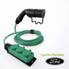 Plugen V2L Adaptör 3 Metre 3'lü Uzatma Prizli - Ford Uyumlu Araçtan 220V Priz Çıkışı Siyah-Yeşil