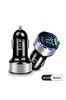 Mega Oto Market Silver Araç İçi USB 3.0 Type-C Soketli Çakmaklık Güç Adaptörü Tüm Cihazlar 12V-24V