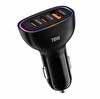 Schitec HG/CC-10 78W 3 Portlu Çift Type-C PD 30W - USB QC 3.0 Hızlı Şarj RGB Işıklı Araç Şarj Aleti