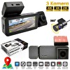 Rose MR-46 Wifi  GPS'li DVR Led Ekran Gece Renkli Sesli 4K+2K+1K Araç İçi 3 Kamera