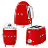 Smeg Kırmızı Kettle 1x2 Ekmek Kızartma Makinesi ve Narenciye Sıkacağı Seti