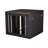 Lande 9U 19" 600x600 MM Duvar Tipi Rack Kabinet - Siyah
