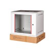 Lande - 9U 19" Cam Kapaklı Duvar Tipi Rack Kabinet – Genişlik: 544 MM Derinlik: 400 MM Açık Gri (Demonte)