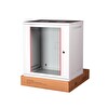 Lande - 12U 19" Cam Kapaklı Duvar Tipi Rack Kabinet Genişlik: 544 MM Derinlik: 400 MM Açık Gri (Demonte)