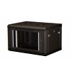 Lande - 6U 19" Duvar Tipi Rack Kabinet – Genişlik: 600 MM Derinlik: 600 MM Siyah (Demonte)